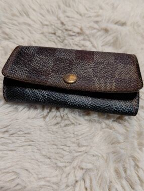 Authentic 2007 Louis Vuitton Damier Ebene Multicles 4 Key Holder Case TH4087